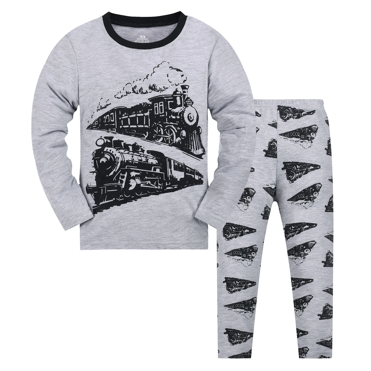Jungen-Pyjamas Winter Langarm Kinder-Set Kleinkinder Schlafanzug Größe 2-9 Jahre – Detail 2