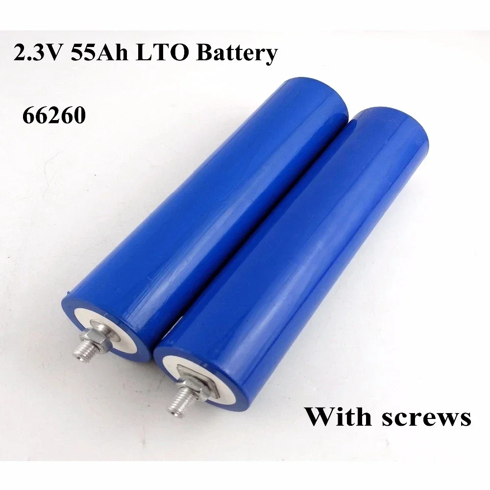 2.3v 55ah LTO battery Lithium titanate oxide battery 66280 2.4V LTO cylindrical 66260 for solar energy storage inverter battery