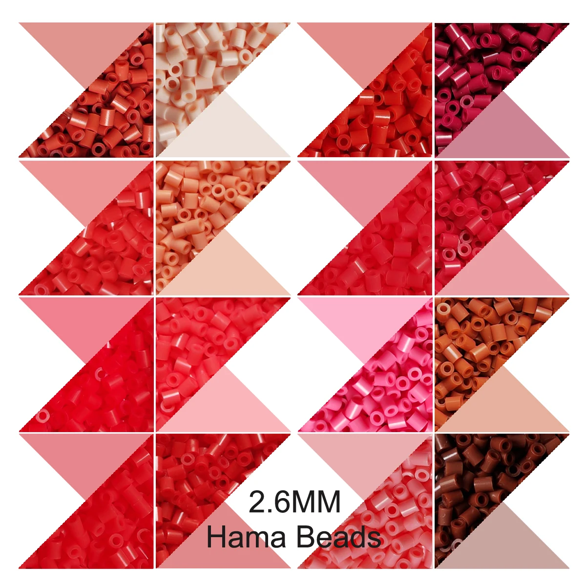 2.6mm Mini Beads 1000PCS Red Colors Pixel Art Fuse Beads for Kids Gift Hama Beads Diy Puzzles Iron Beads