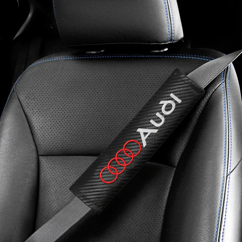 For Audi S line Q5 Q7 Q3 A3 A4 A6 A5 A1 A8 Q8 TT Q2 A7 Car Seat Belt Cover Shoulder Cushion Protector Safety Belts Shoulder Pads view 5