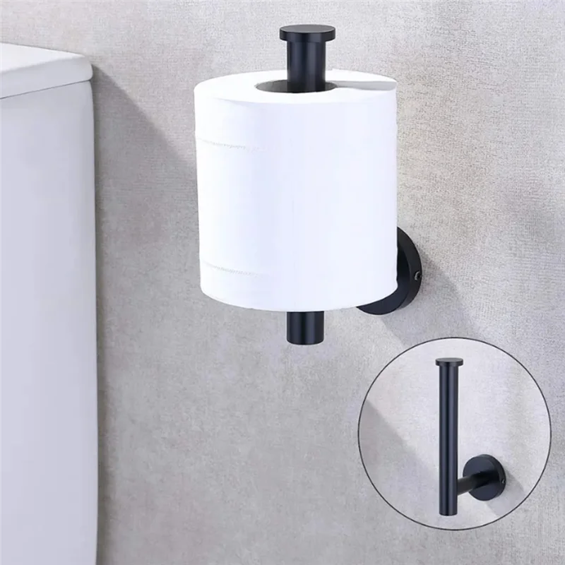ABKO-Portarotolo per carta igienica Appendiabiti rotondo in acciaio inossidabile 304 Dispenser per rotoli di carta igienica per montaggio a parete