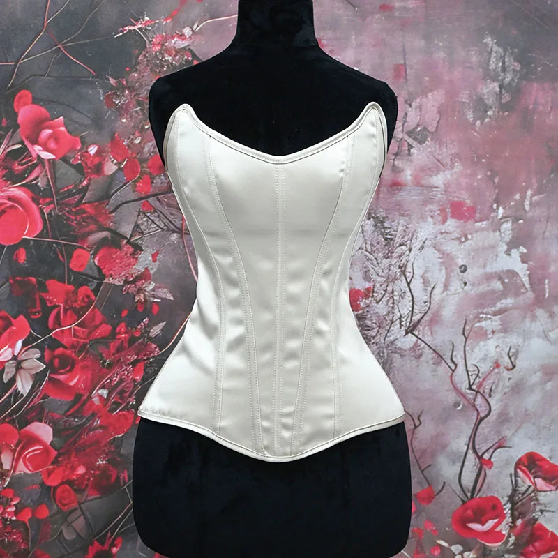 

Женский корсет-бюстье с треугольными чашечками, атласный, на шнуровке сзади, без рукавов, для вечеринок и клубов