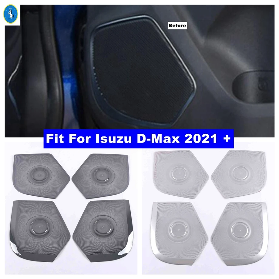 

Inner Car Door Stereo Speaker Audio Loudspeaker Sound Decoration Cover Trim For Isuzu D-Max 2021 2022 Interior Accessories Parts