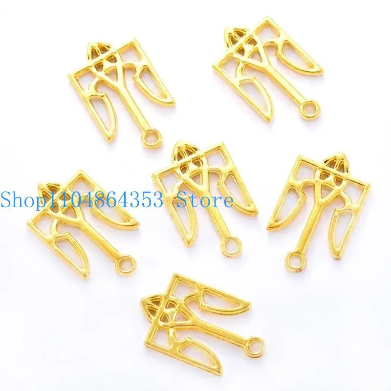 100 Pcs/set Diy Accessories Retro Alloy Ukraine National Pendants Ukrainian Flag Charm Patriotic Gift view 3