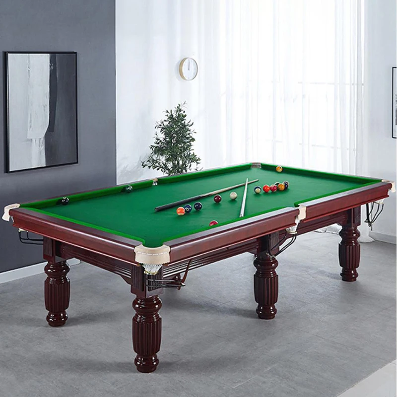 New Commercial Use Standard 9ft Pool Table Home Entertainment Solid Wood Billiard Table