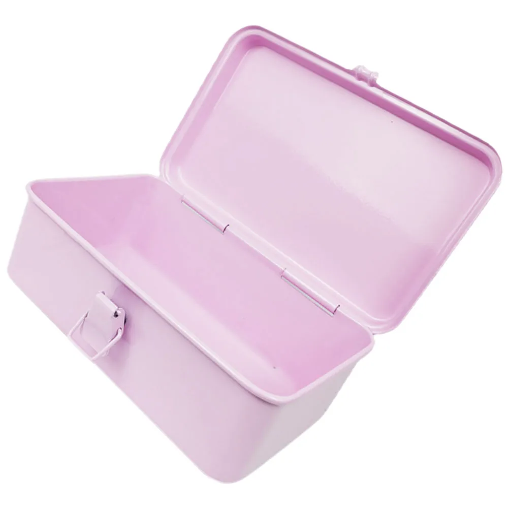 

1pcs Tool Box Heavy Duty Metal Toolbox for Car Large Capacity Storage -190 Durable Mechanic Organzier Retro Design Lock