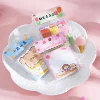 100PCS series hand painted DIY cartoon Notes Sweet tea telegram cute hand stickers 8Styles account message notes N times