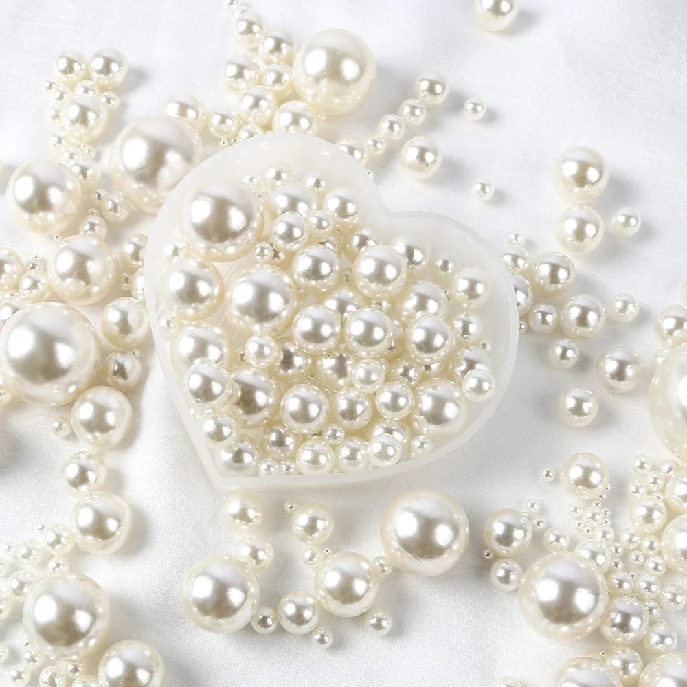 

2-25mm No Hole Acrylic Imitation Pearl Beads Round Loose Beads For DIY Scrapbook Clothing Jewelry Crafts Making Decoration