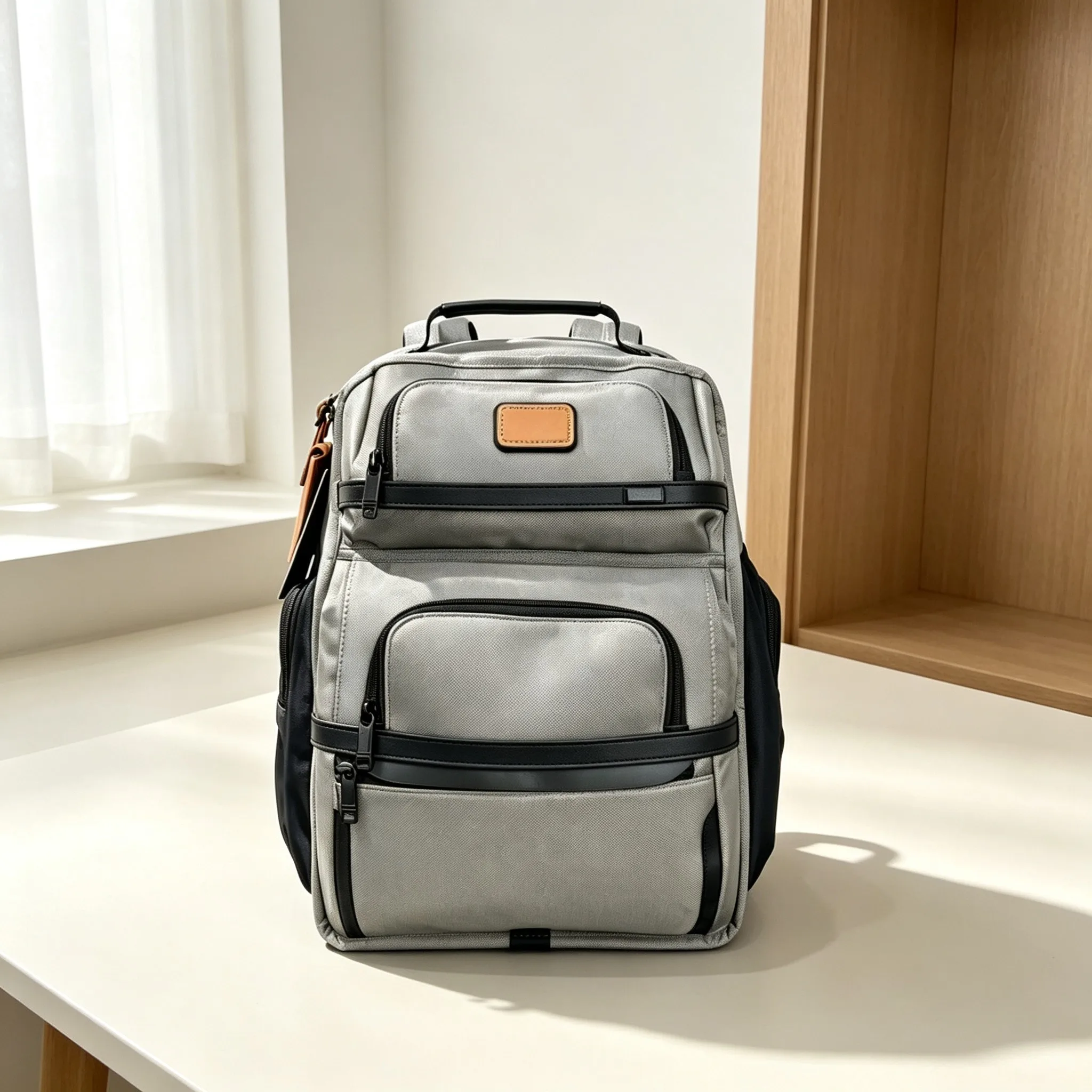 Trendy Unique Rucksack for Men, Multi-Pocket Business Casual Fashion Backpack for Work & Commute