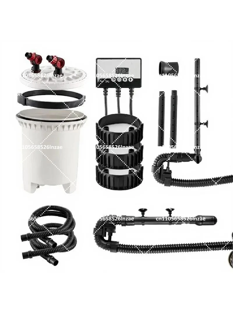 Smart LCD Display Aquarium External Filter for Fish Tank, 4-Level Filtration System, HW-5000 with Plug