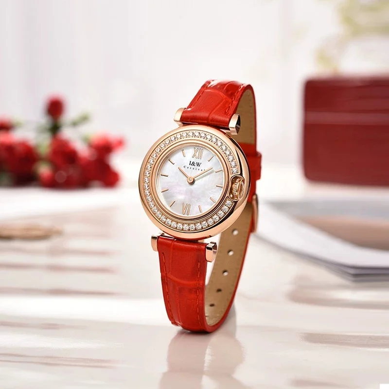 CARNIVAL Brand IW High-End Series Luxury Diamond Watch for Women Fashion Elegant Waterproof Quartz Wristwatch Ladies Dress Watch