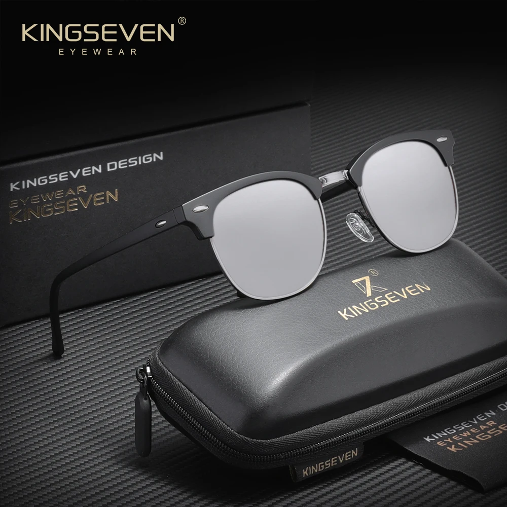 KINGSEVEN Luxe Causale Groot Frame Zonnebril Vrouwen Zonnebrandcrème Mode Gepolariseerde UV400 Bril Outdoor Rijden Legering Brillen