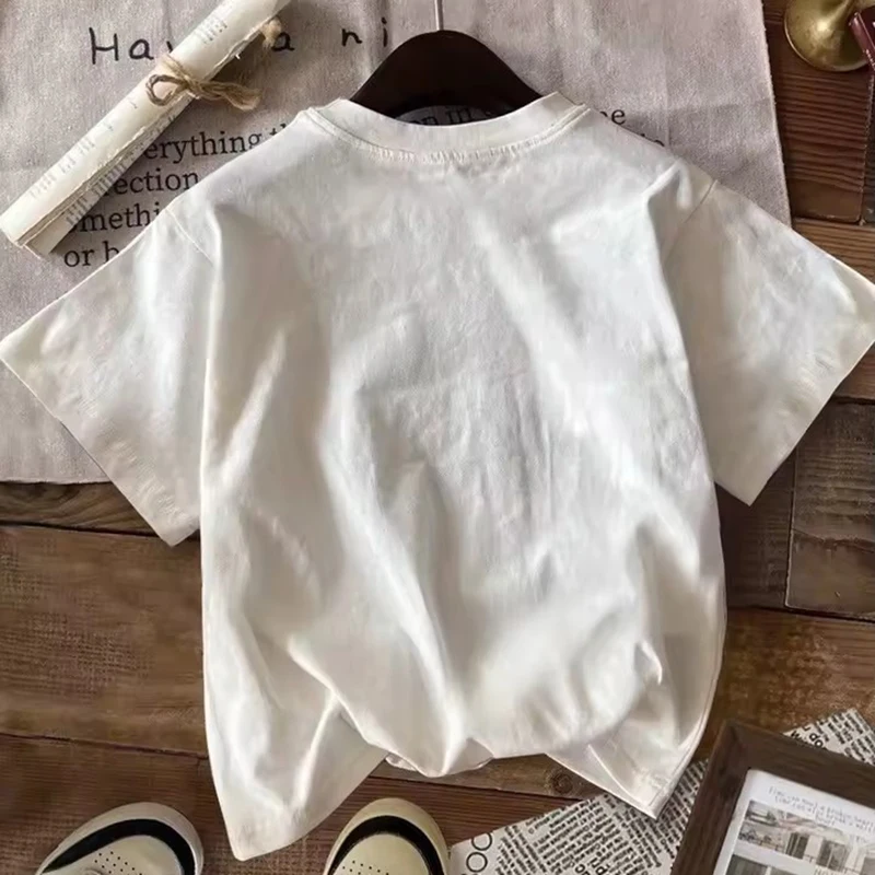 Summer Lemon Orange Cocktail Print Women's T-shirt Casual Y2k Loose Breathable Graphic Tops Short Sleeve Ins Female Clothing