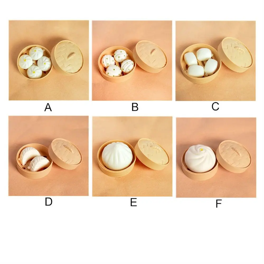 Steamed Dumpling Stuffed Bun Toy Simulation Design Comfortable Fidget Sensory Toy Exquisite Hand Exercise Squeeze Toy