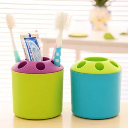 2Pcs Creative Home Toothbrush Holder Multi-purpose Plastic Toothbrush Storage Tube Daily Necessities