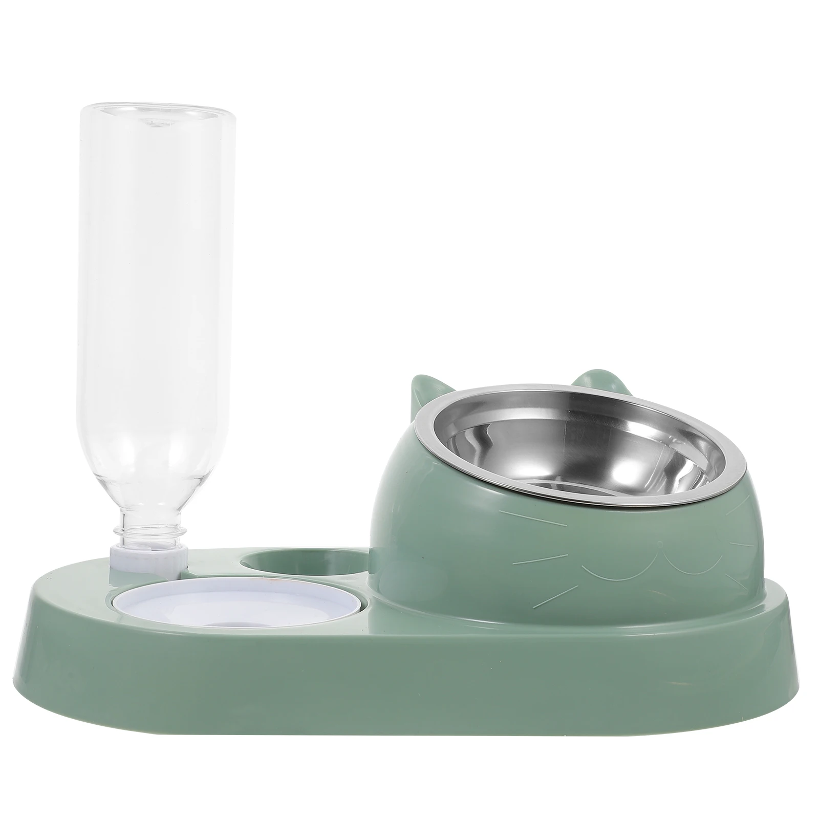 

Pet Drinking Water and Food Bowl Dog Dispenser for Detachable Cat Automatic Container Plastic