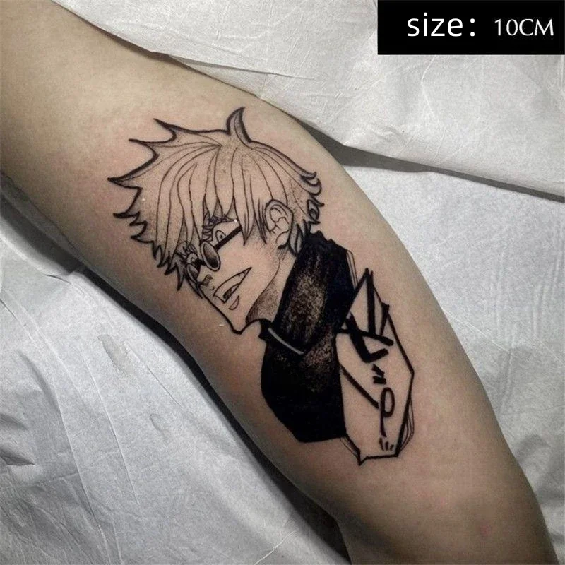 

Anime Temporary Tattoos Jujutsu Kaisen Satoru Gojo Durable Cartoon Waterproof Fake Tattoo Sticker Body Art Tattoo