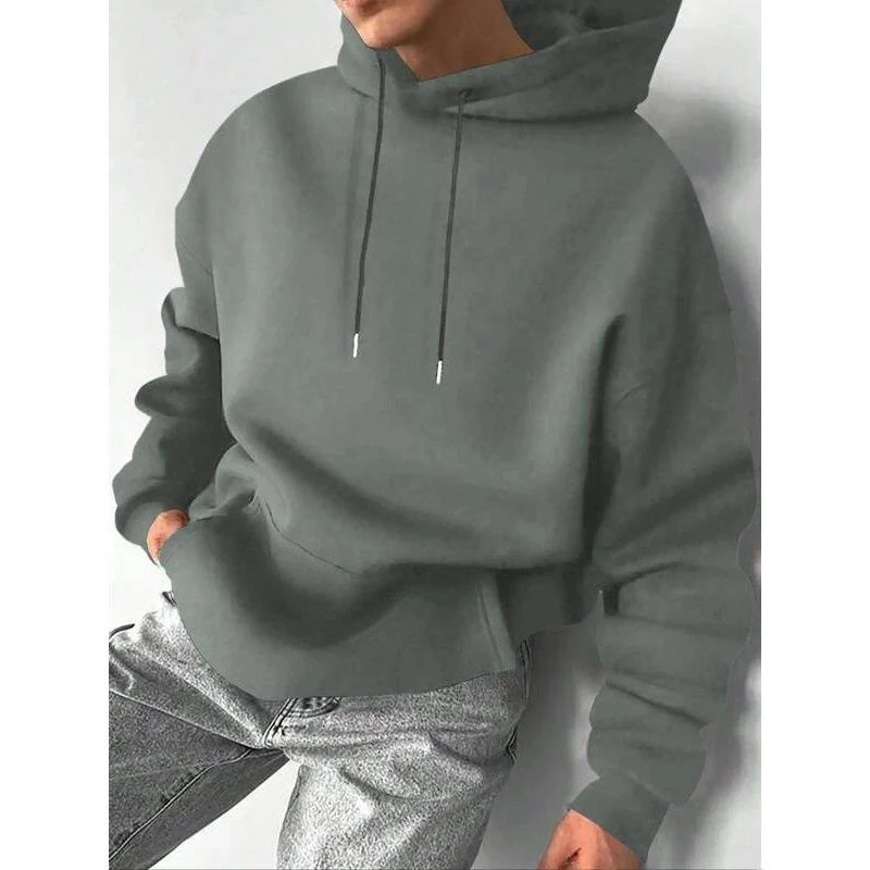 

Women's Fleece Lined Hooded Sweatshirt Casual Sportswear Three Piece Set Winter Collection Comfortable Soft Fabric Hoodie