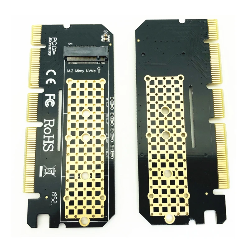 Adaptador M.2 NVME PCIE para M2 LED NVME SSD M2 PCIE x16 Placa de Expansão Adaptador de Computador Interface M.2 NVMe SSD para PCIE Adaptador M.2