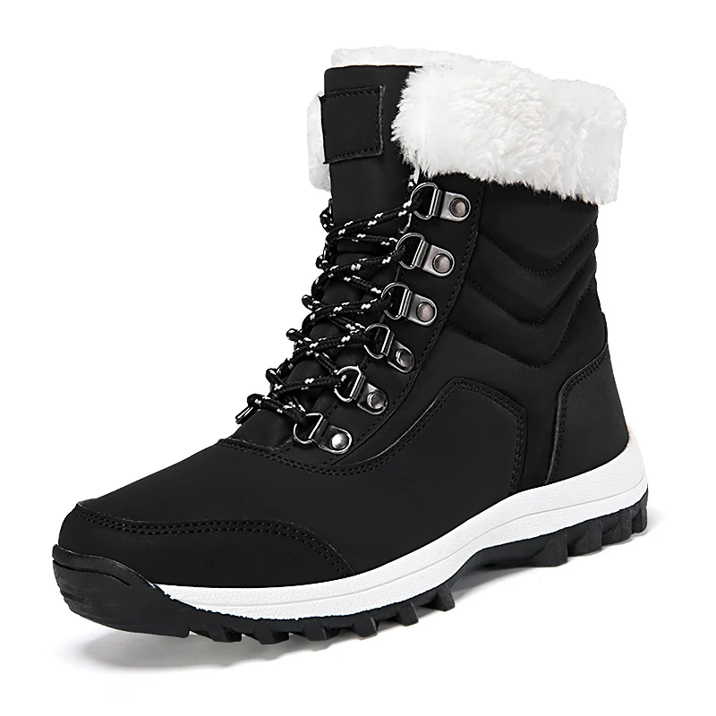 

Women Snow Boots Female Anti-slip Winter Casual Shoes Outdoor Youth Mid-Calf Boots Waterproof Plush Ladies Cotton-padded Shoes