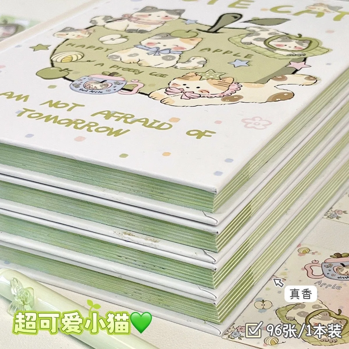 Apple Kitten A5 Color Page Hardcover Ins Niche High-value Student Universal Thickened Full-color  for Students Notebook