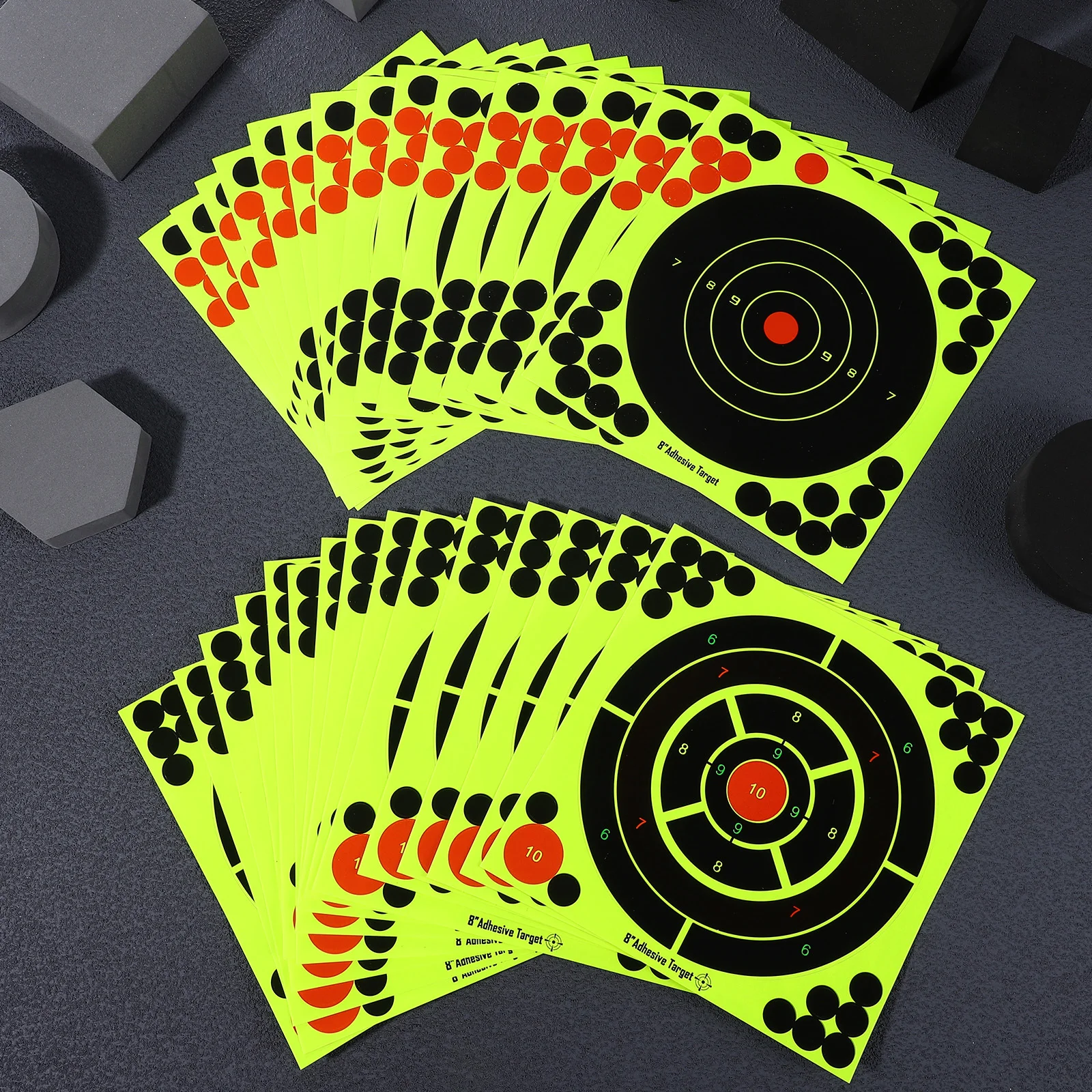 

30Pcs Self-Adhesive Splatter Targets for Archery Bright Color Surface Indoor Outdoor Practice Paper Targets