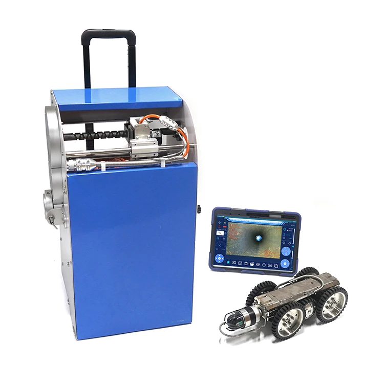 IP68 HD PTZ كاميرا التفتيش البلدية المجاري الزاحف CCTV التفتيش الزاحف روبوت مع جميع المعادن عدسة ل DN 100-600mm