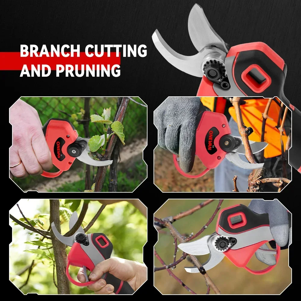 Imagem -06 - Brushless Electric Pruning Shears Cordless Pruner Branch Pruner Recarregável Gardening Tool For Makita Bateria 18v 4gears 30 mm