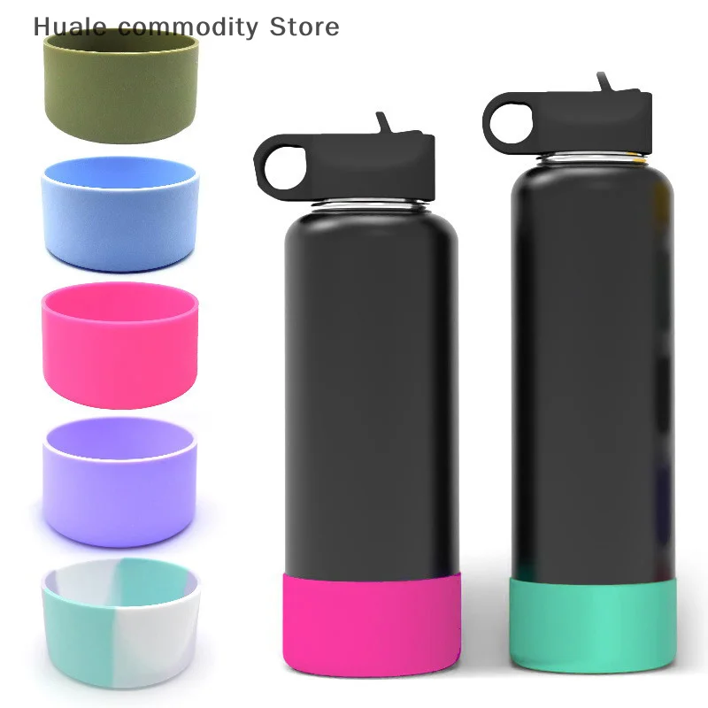 Cubierta para taza, botella de agua deportiva, cubierta para taza, botella espacial, cubierta de silicona, alfombrilla inferior, posavasos Universal de 12 a 40oz, acceso resistente al desgaste