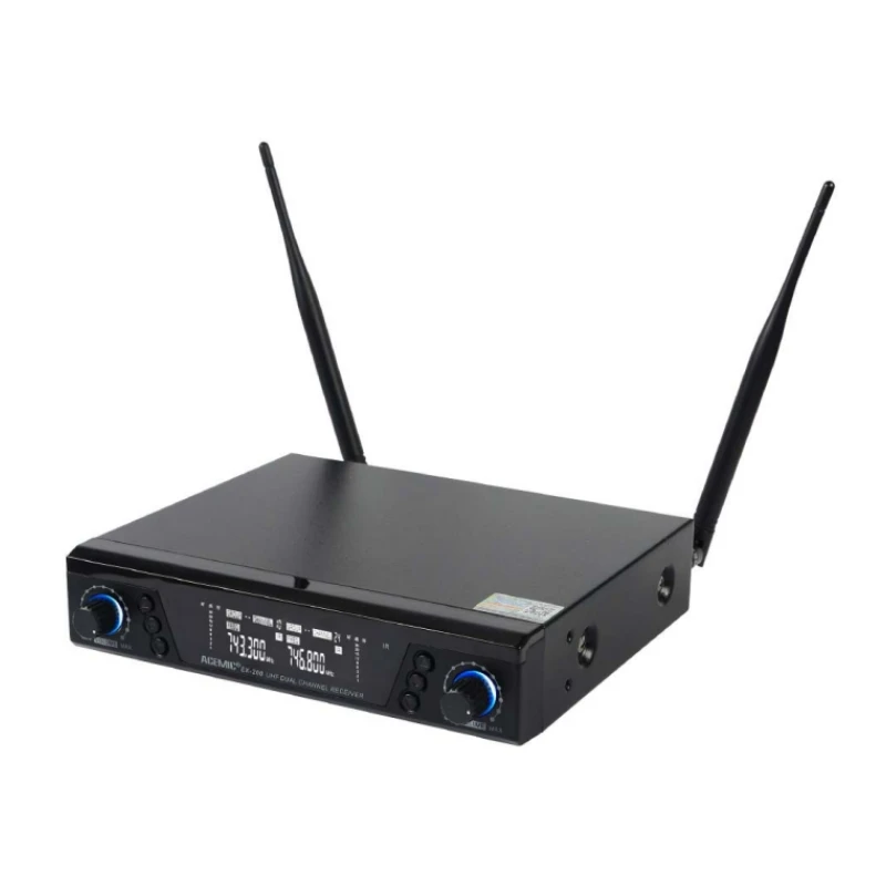 EX-200/ST-4 UHF true diversity dual channel saxophone wireless microphone system for trumpet, horn, on stage performance