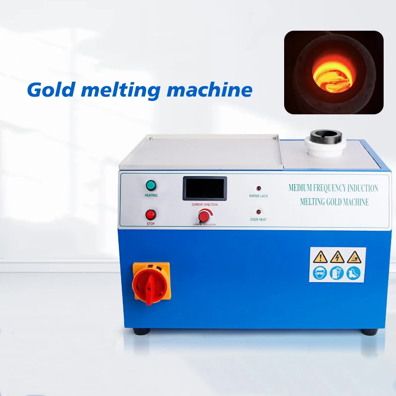 

220V Intermediate Frequency Melting Machine Graphite Crucible Small Electric AC Induction Heating Machine Electric Metal Melting