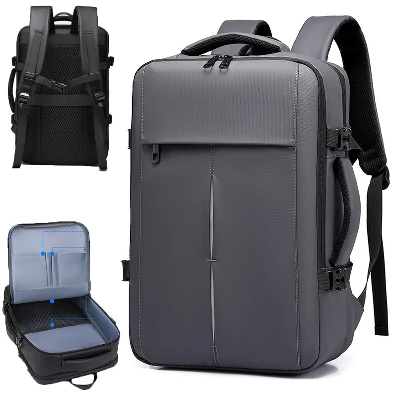 

Nueva Mochila para Portátil de Gran Capacidad, Antisalpicaduras, para Hombre, para Viajes y Desplazamientos al Aire Libre, Mater