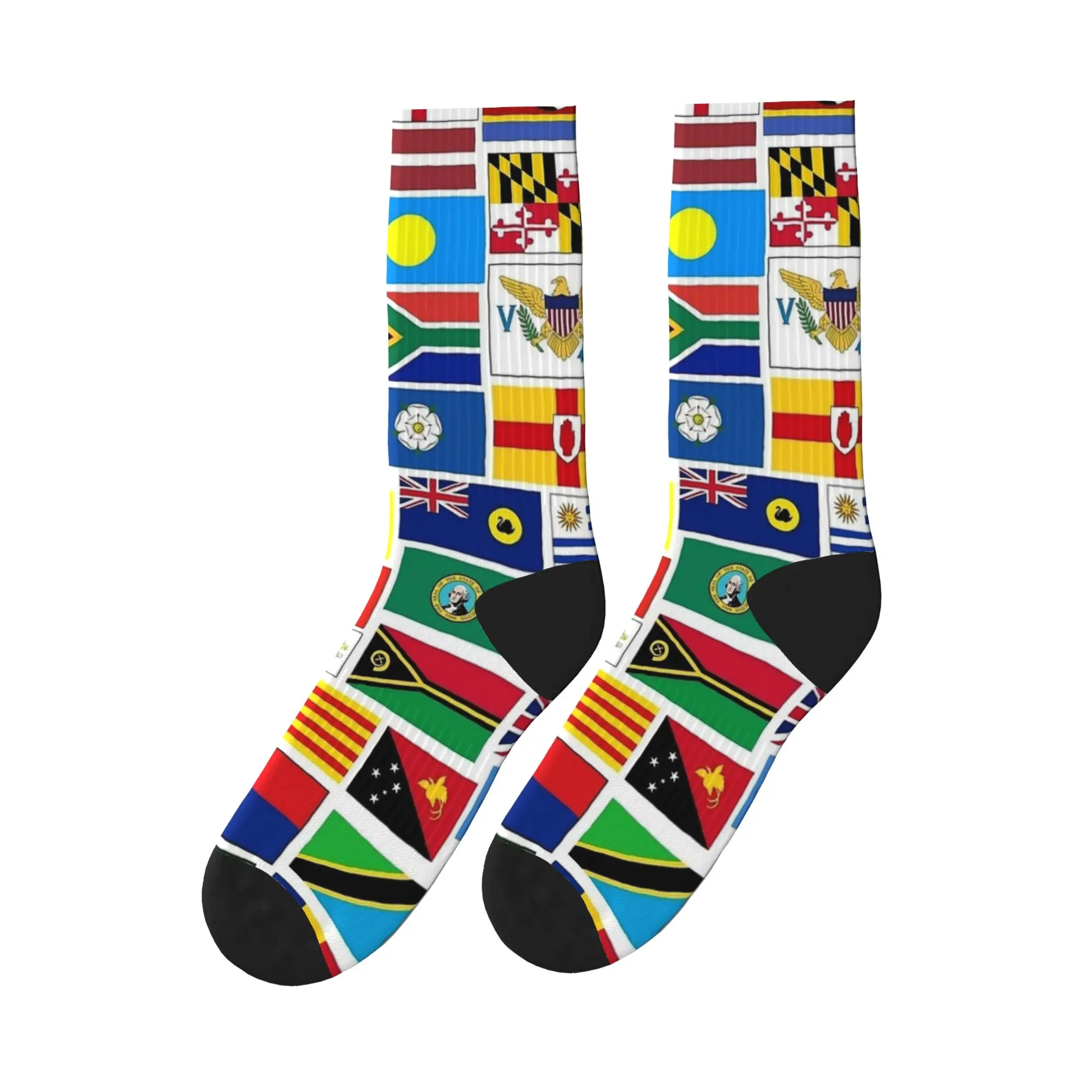 

FLAGS of the World Gifts Socks Trendy Stockings Unisex Men Medium Soft Outdoor Socks Spring Custom Anti Skid Socks