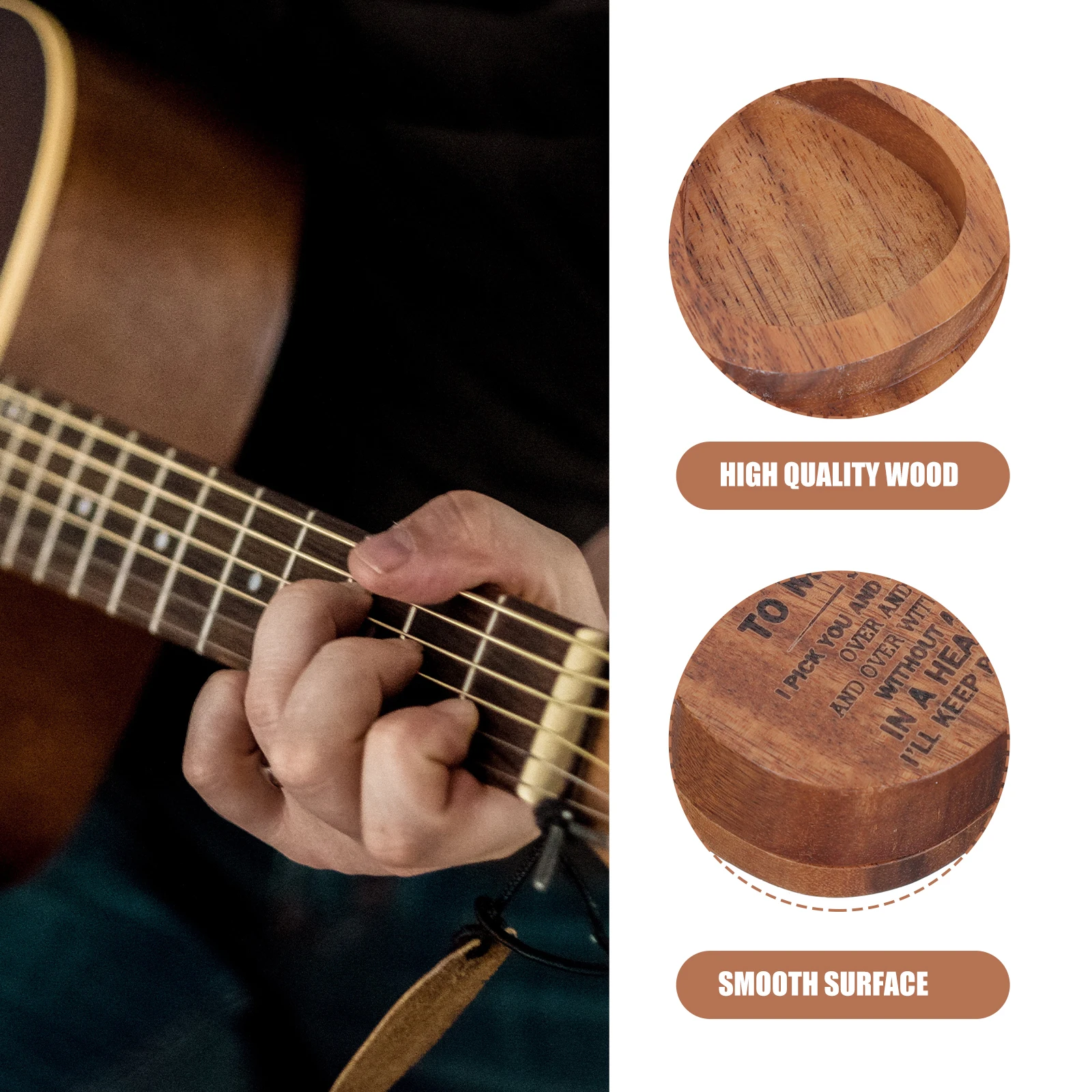 

Pick Storage Box Holder for Guitarist Accessory Gift Organizer Wooden and Pocks Acoustic
