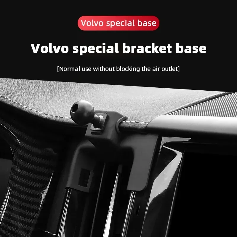 Special Car Mobile Phone Holder Bracket Mount Base Fixing ClipFor Volvo XC60 XC90 18-23 S90 V90 16-23 XC40 20-24 S60 V60 16-23