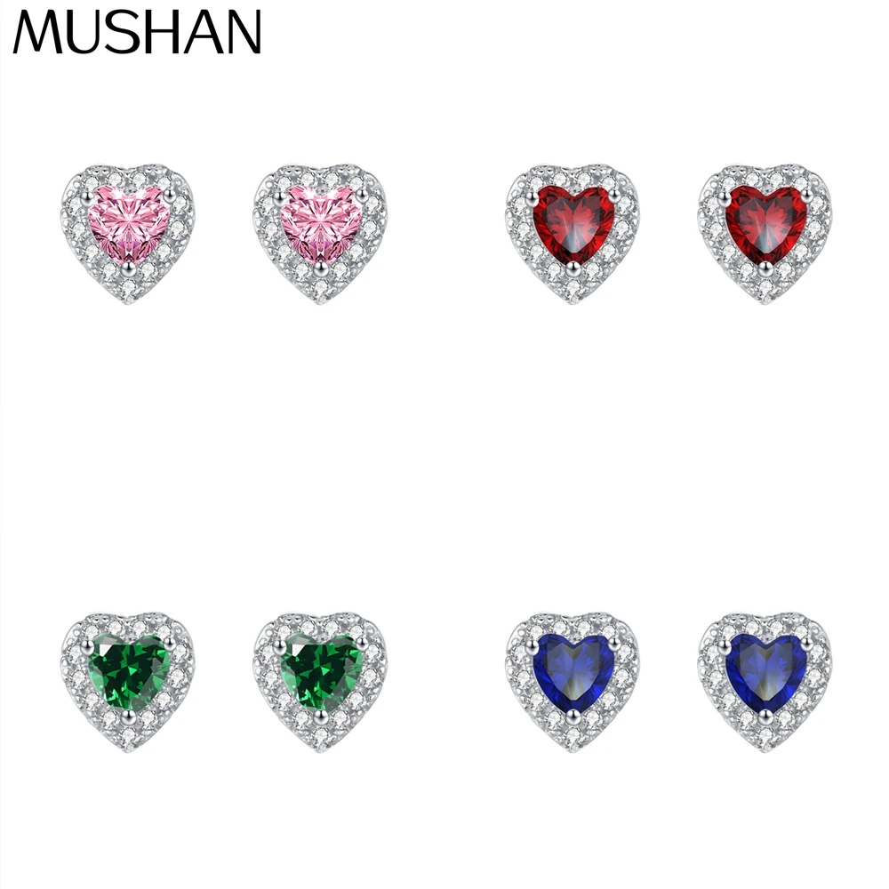 

MuShan Jewelry 925 Sterling Silver Stud Earrings Drop HCD Gemstones Bachelorette Gift Best Friend Gift Women Earring Fine Jewelr