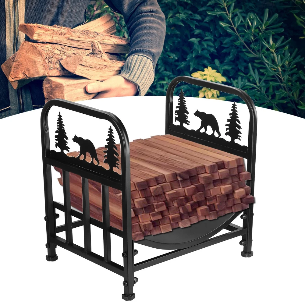 

European Concise Home Fireplace Firewood Rack Log Storage Rack Shelf Organizer Firewood Storage Rack Log Storage Rack