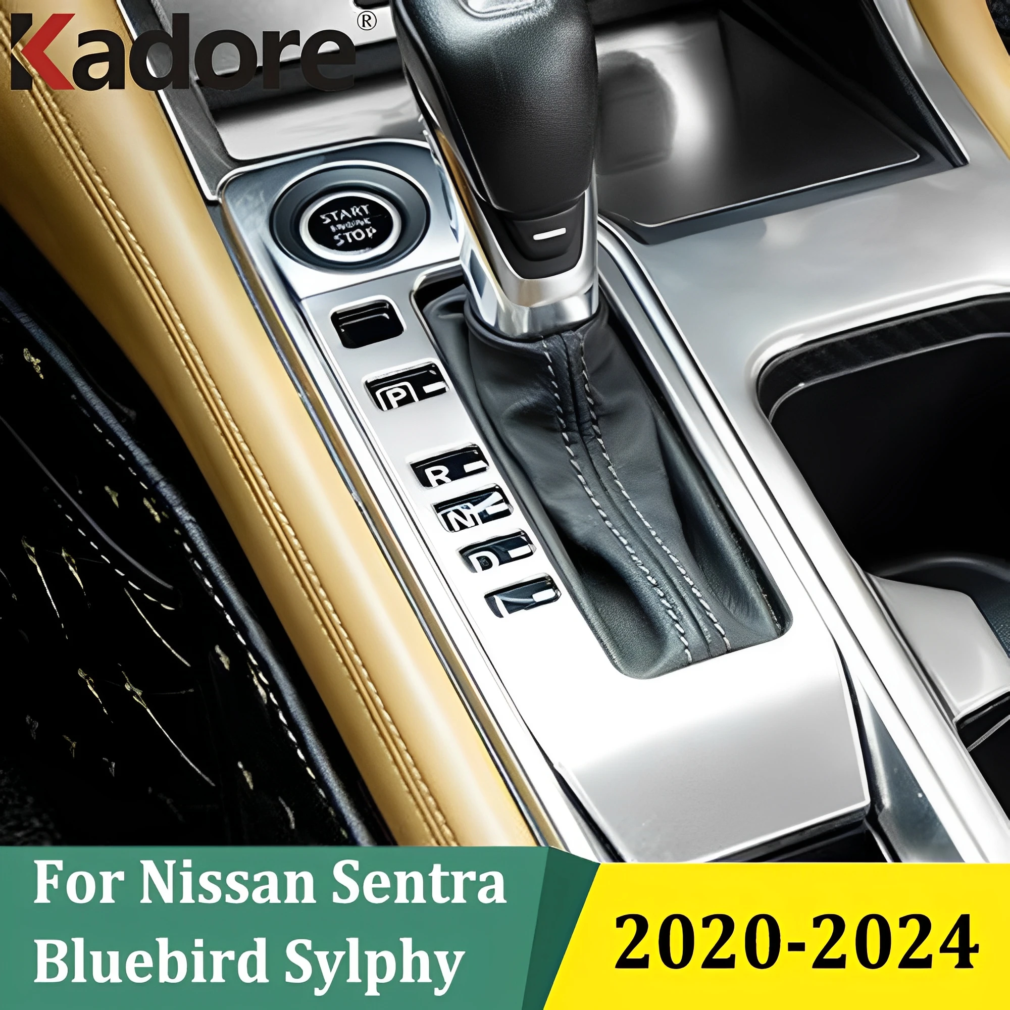 

For Nissan Sentra Bluebird Sylphy 2020 2021 2022 2023 2024 Gear Shift Panel Cover Sticker Trim Car-styling Interior Accessories