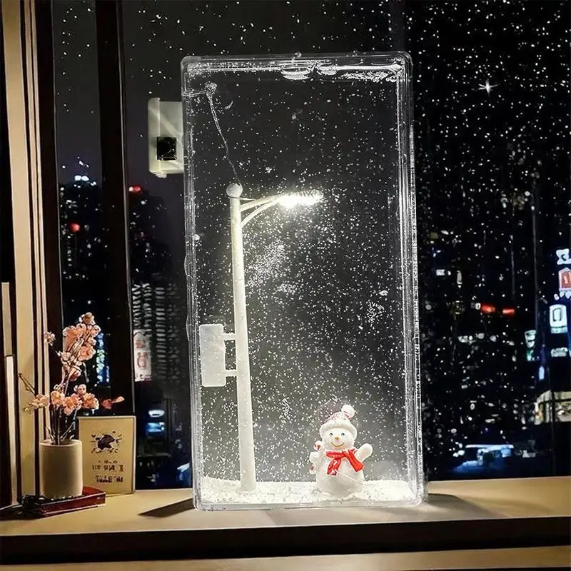 Pupazzo di neve di Natale Luce notturna Kit di materiali fatti a mano Luce d'atmosfera a LED creativa per la decorazione domestica Giocattoli artigianali per bambini Regali