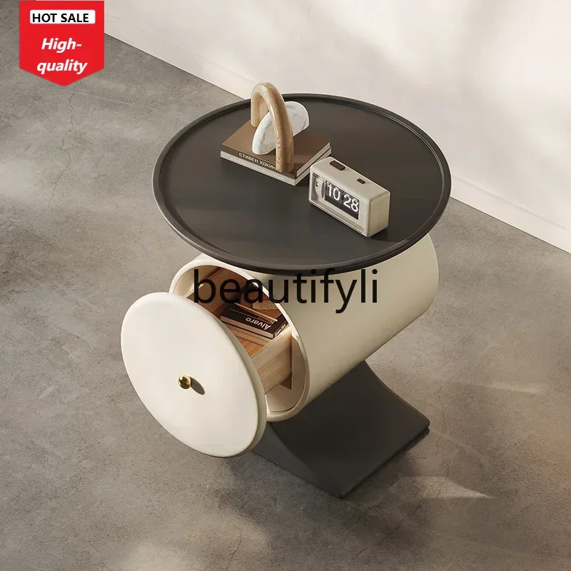 Bedside table Master bedroom Modern light luxury Bedside table Storage locker