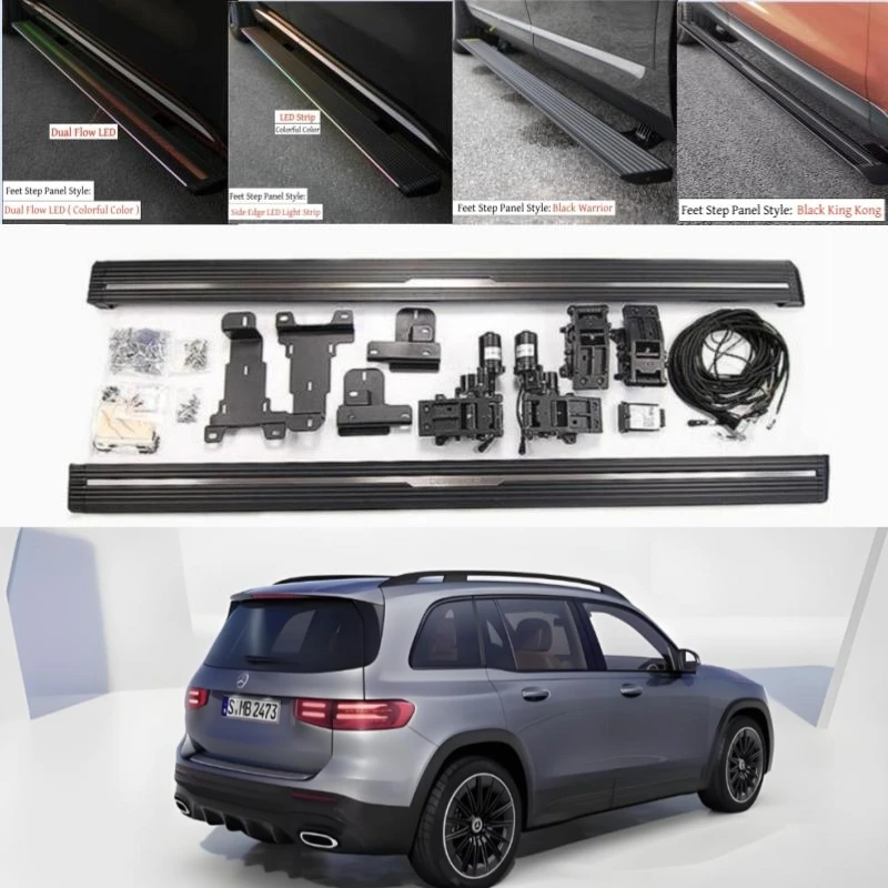 Electric LED Running Board For Mercedes Benz GLB X247 GLB200 GLB43 2019-2026 Automatic Side Step Retractable Foot Pedal Nerf Bar