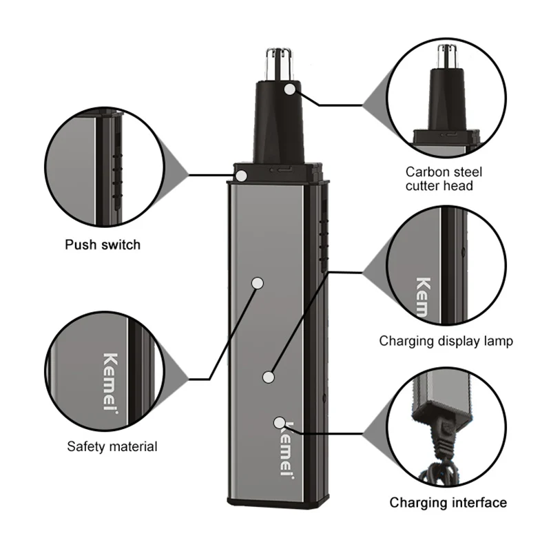 4 In1Nose Hair Trimmer For Nose Ear Cleaner Rechargeable Nose Trimmer Beard Trimer For Men Micro Shaver Eyebrow Grooming Set