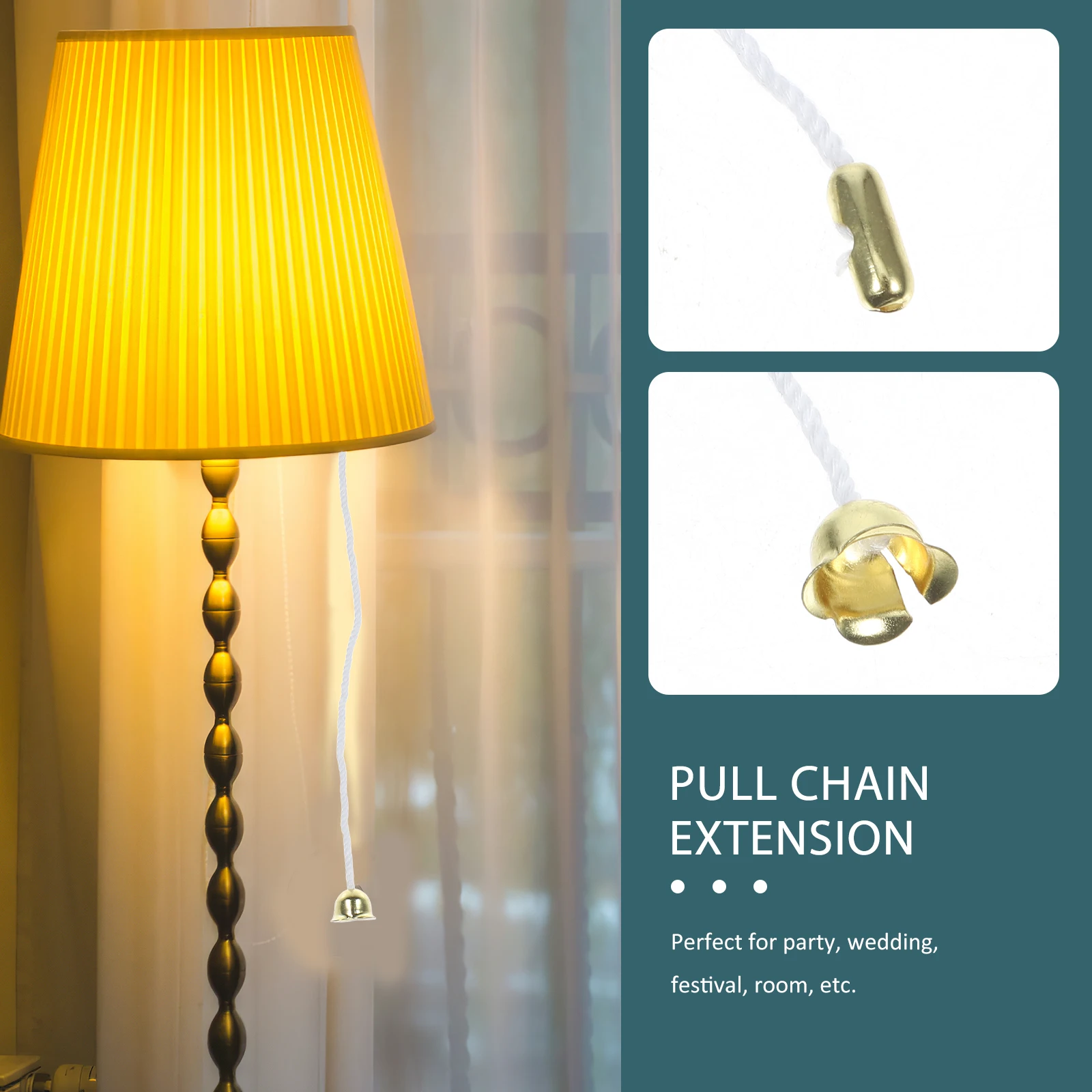 10pcs Pull Chain Extender For Ceiling Fan Switch Light Fixture String Cord Handle Bathroom Pull Cord Extension