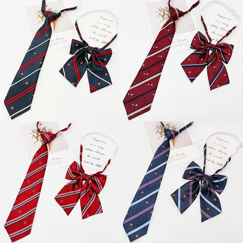 

34*7cm Ladies JK Ties Women Striped Neck Tie Girls Japanese Style for Jk Uniform Cute Necktie Plaid Uniform School Accessories