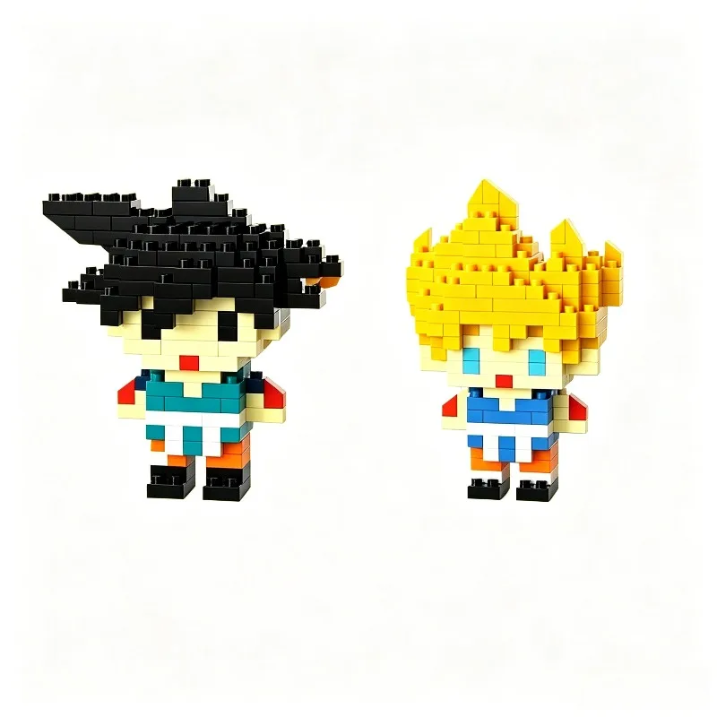 Dragon Ball Z Mini Micro Small Particle Building Blocks Goku Super Saiyan Figurines Anime Decor Toy Gift for Kids Model