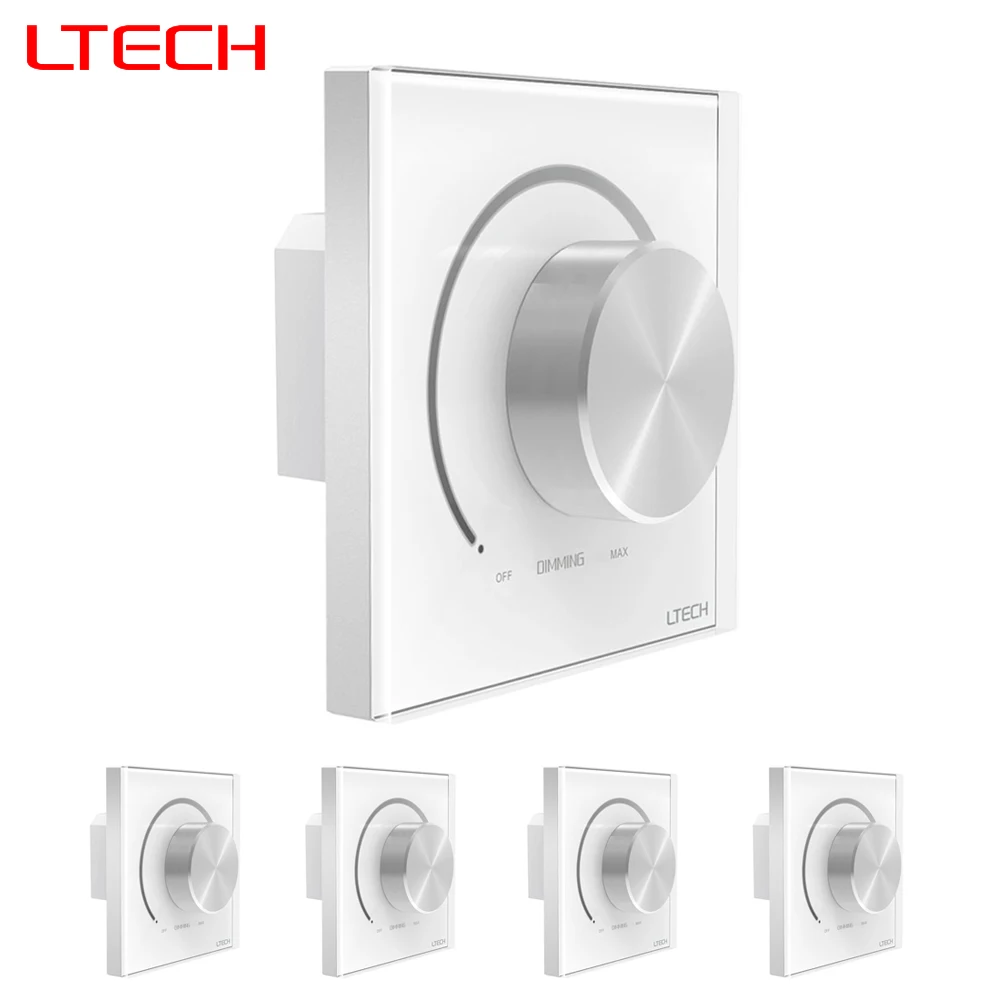 LTECH E610P-RF E610 E610P 0-10V Wireless Touch Panel Dimmer Wall Mount Knob for LED Light Incandescent Lamp AC 100V-240V