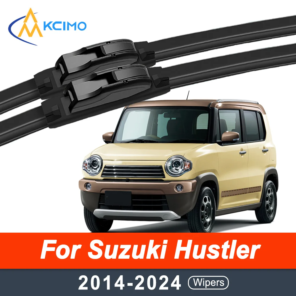 

2Pcs Front Wiper System for Suzuki Hustler MR92S 2014-2024, Featuring Reinforced Frame Architecture to Minimize Mid-Blade Flex