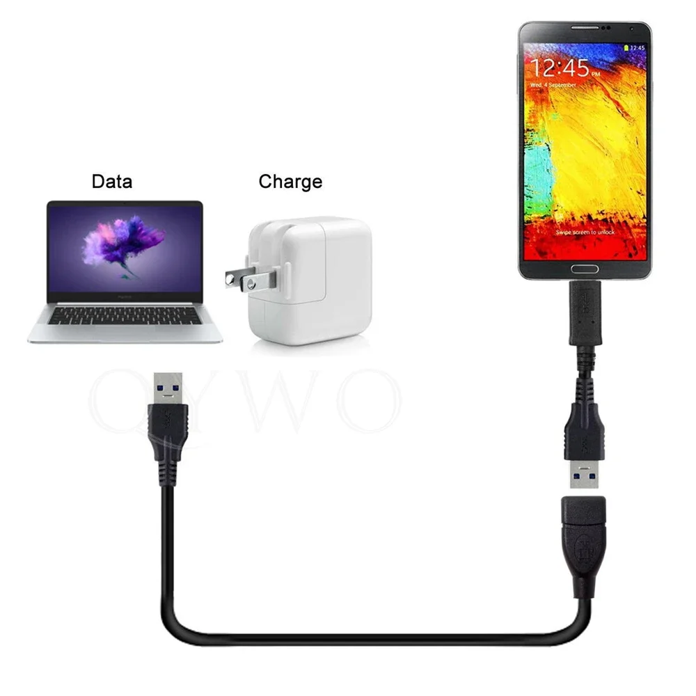 15CM Short USB extension cable USB 3.0 male to female extension cable charging and data sync USB 3.0 supper speed 5Gbps