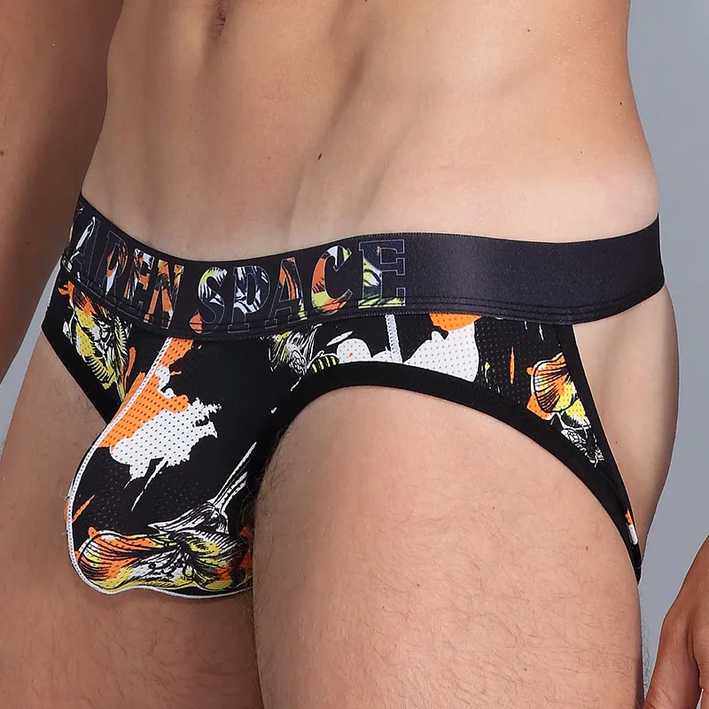 Sexy Gay Jockstrap cotton Men Mesh G-Strings & Thongs Underwear men underwear thong bikini Hollow buttocks Penis pouch