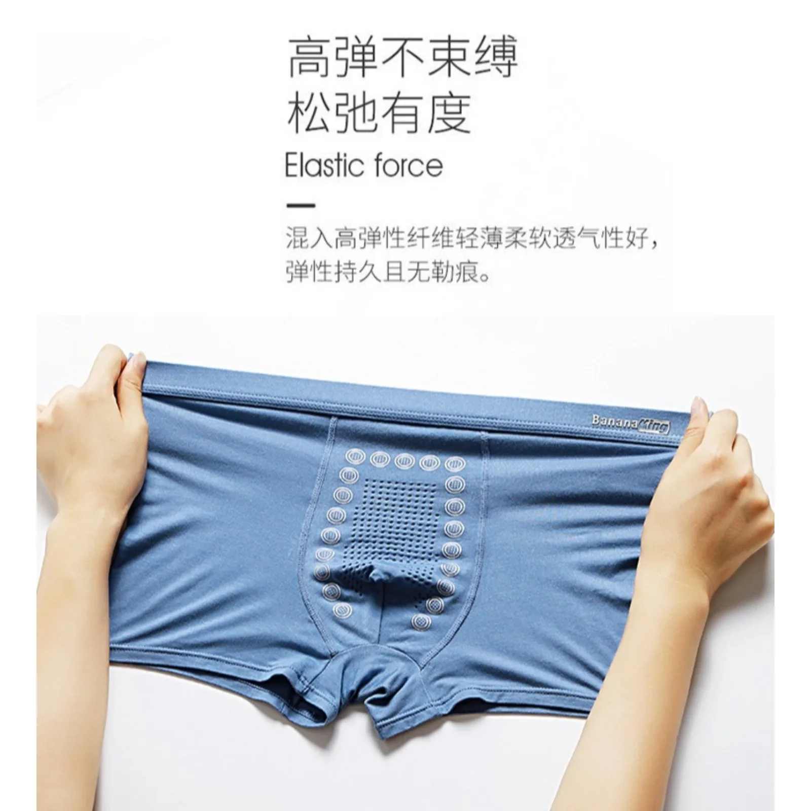 Men's Sports Underwear Breathable Cotton Quick-Dry Boxer Briefs Anti-Slip Waistband & Pouch Support for Gym Running Daily Wear